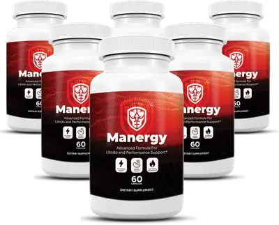 Manergy 6-bottle package, 180-day supply and best value per bottle